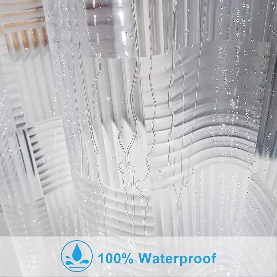 Guangdong Clear Shower Curtain Liner Heavy Duty Geometric Design