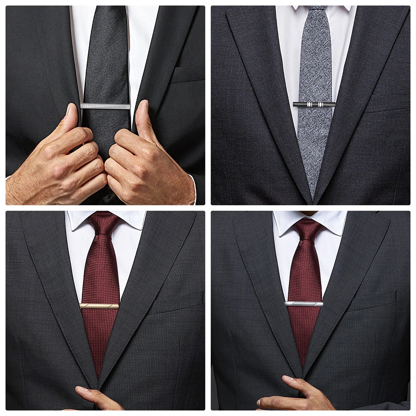 UJOY Minimalist Tie Clip For Men Cuff Pin Lawyer Style