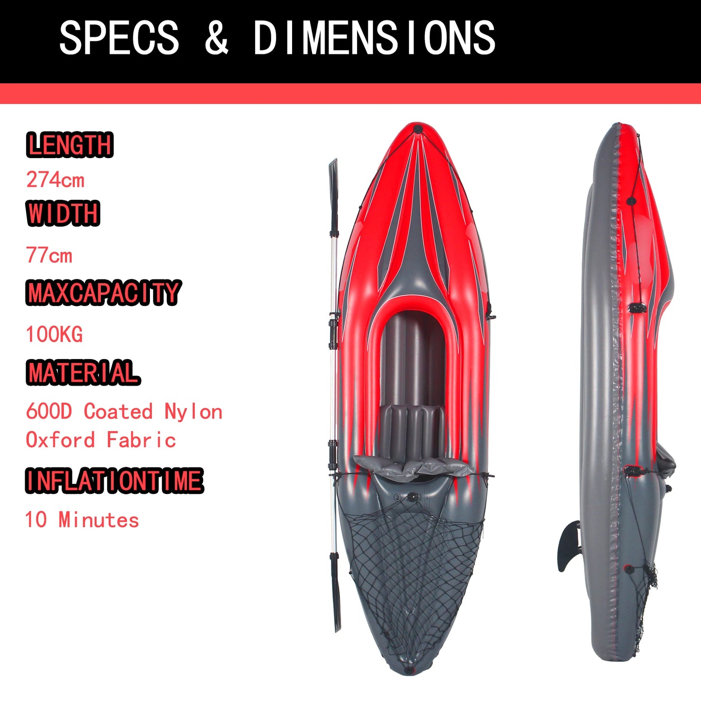 HHSJZWCY Inflatable Kayak Fishing Boat With Paddles And Pump