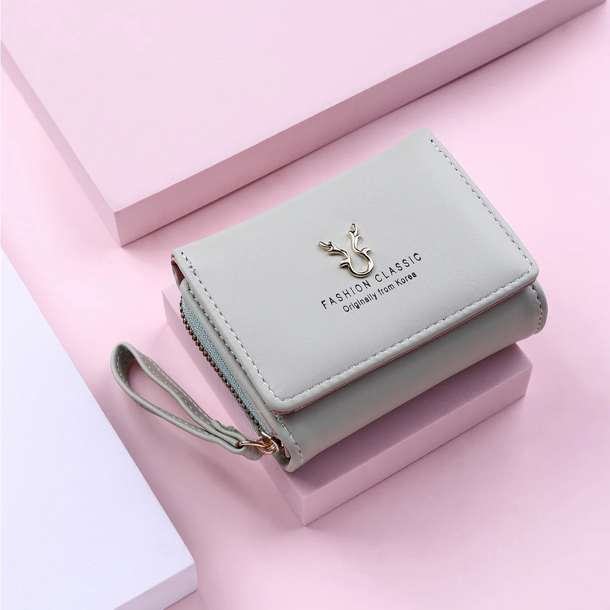 PU Leather Card Holder Wallet For Women With Coin Pocket