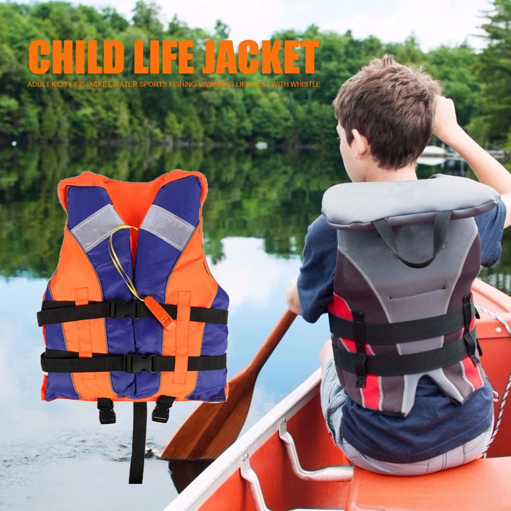 Kids Life Vest With Whistle For Water Sports And Boating