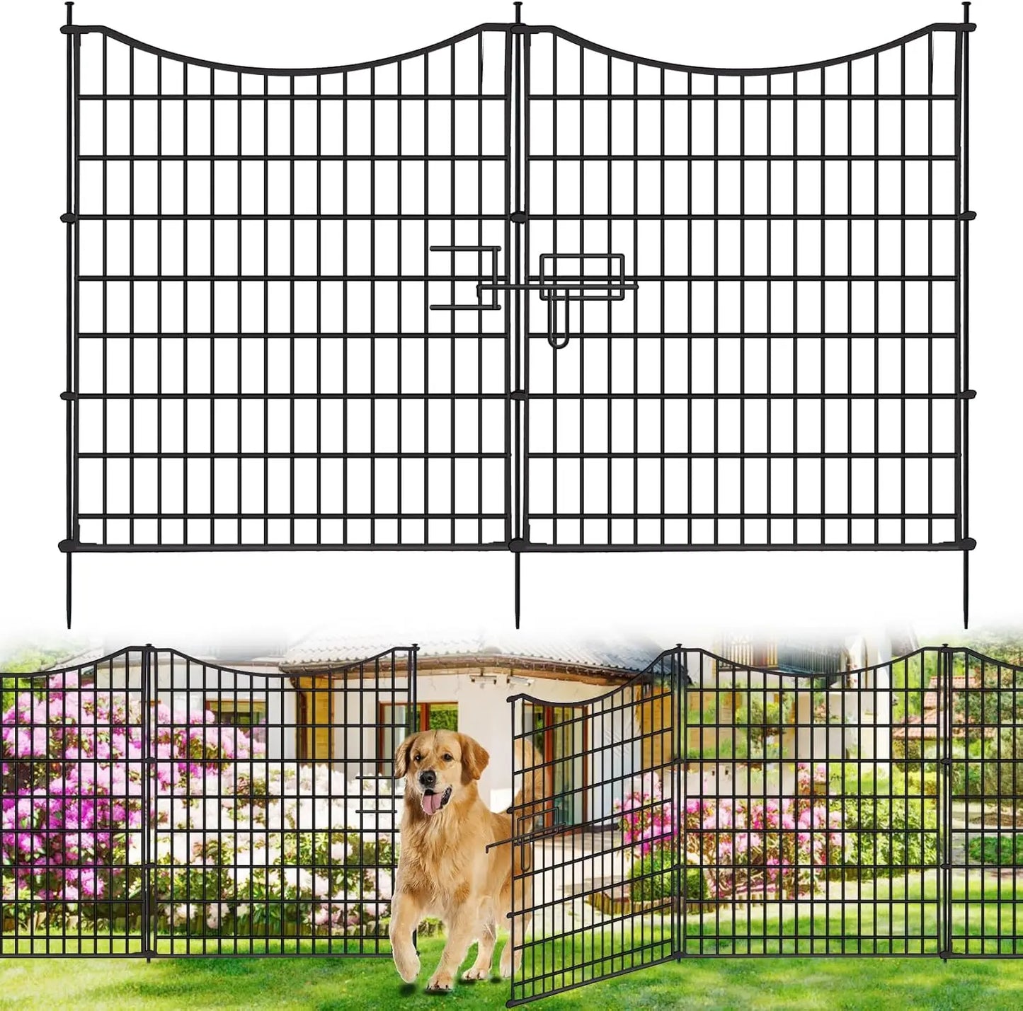 No Dig Decorative Fence Gate Garden Animal Barrier Rustproof Wire