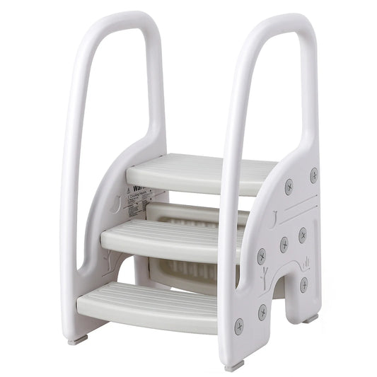 Hign-concerned Dual Tier Toddler Step Stool With Handles