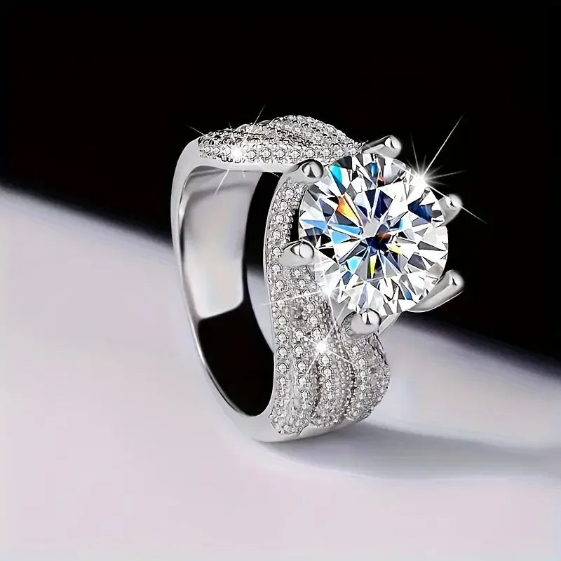 Moissanite Engagement Ring S925 With Claw Setting Classic