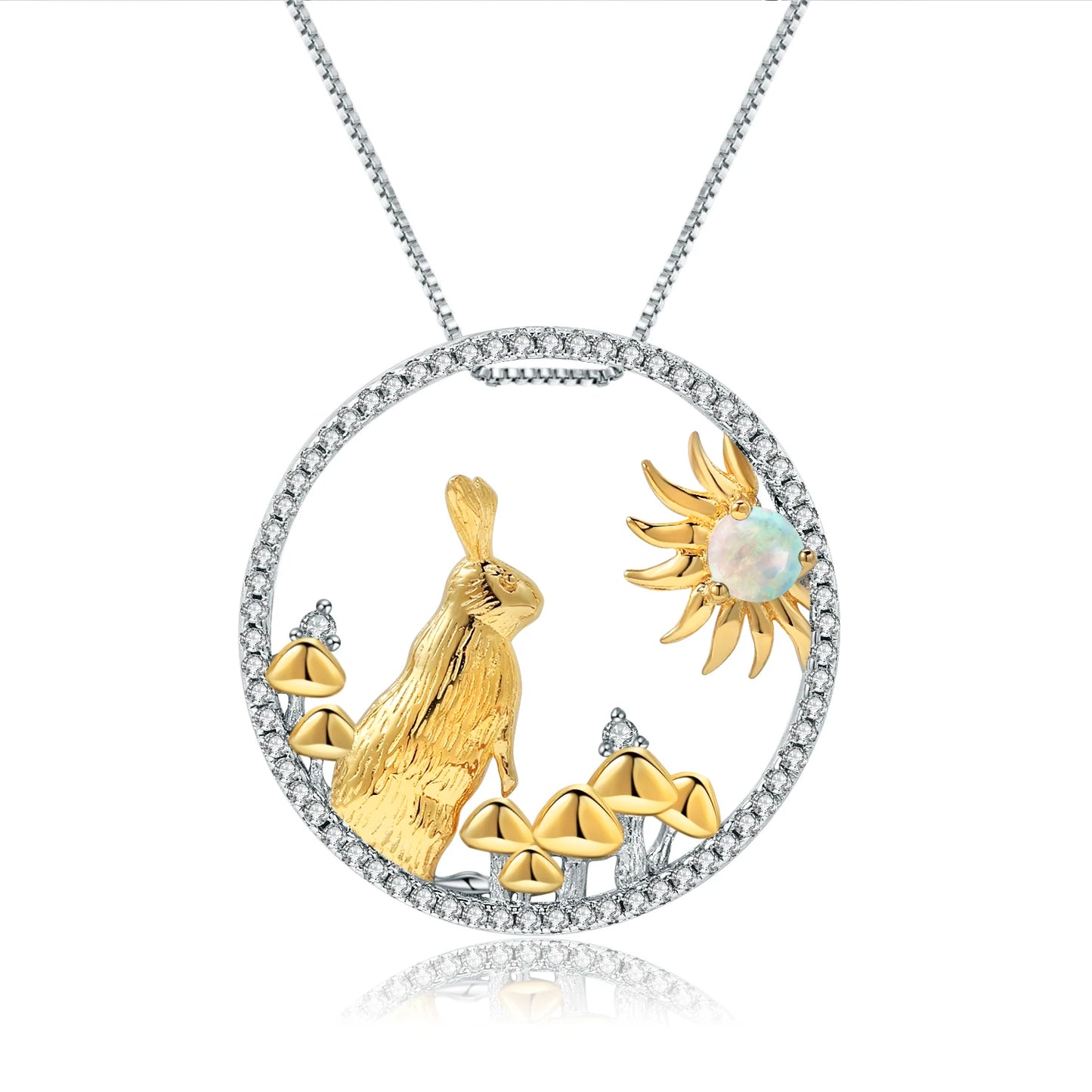 Gem's Ballet 925 Sterling Silver Dragon Pendant Necklace Topaz