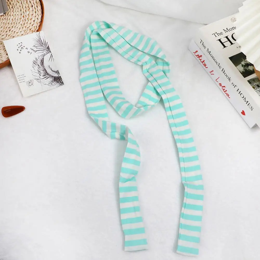 Harajuku Cotton Scarves For Women Stripe Long Neckerchief