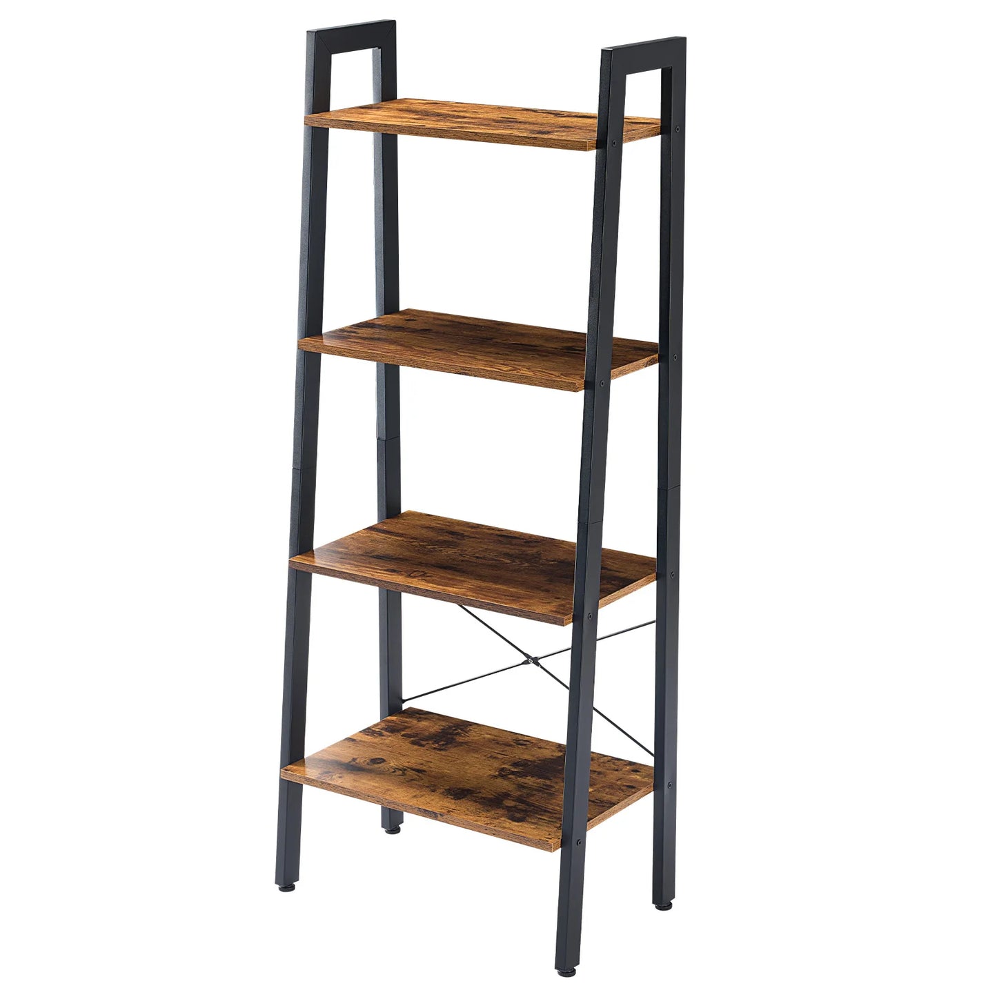 JHK 4-Tier Wooden Display Bookshelf Standing Shelf For Living Room