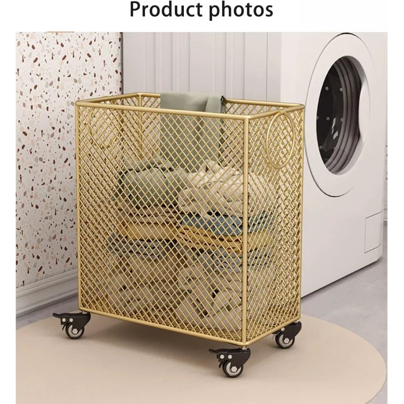 Rolling Laundry Basket on Wheels for Home Organization