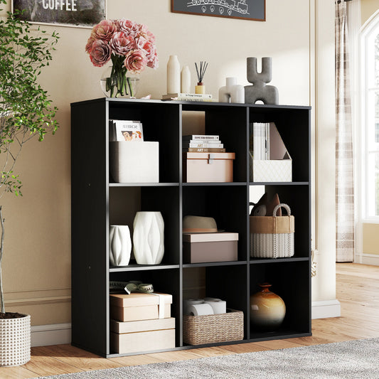 JHK 9 Cube Storage Organizer Bookcase Wooden Shelf Living Room