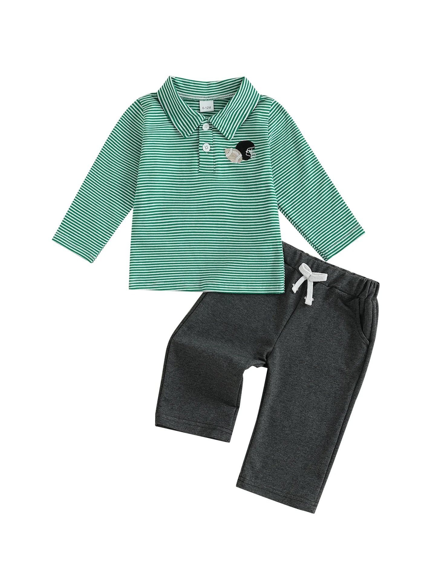 Baby Boy Autumn 2 Piece Knit Top And Elastic Pants
