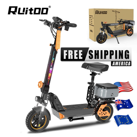 Ruitoo M4Max 1000W 48V Electric Scooter 50 55km Range