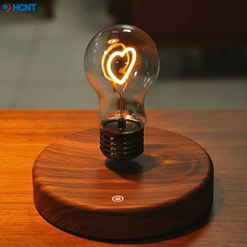 HCNT Levitating Bulb Lamp Magnetic Floating Desk Light Night Rotating