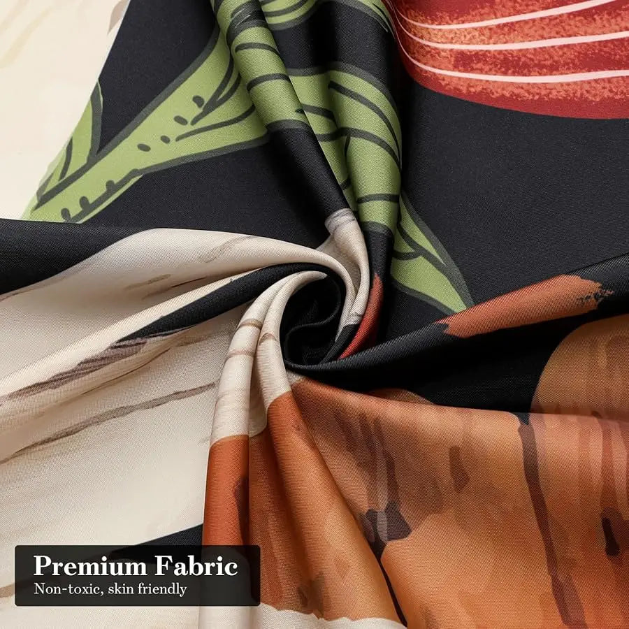 Mito Illa Boho Floral Shower Curtain Tropical Leaves Fabric