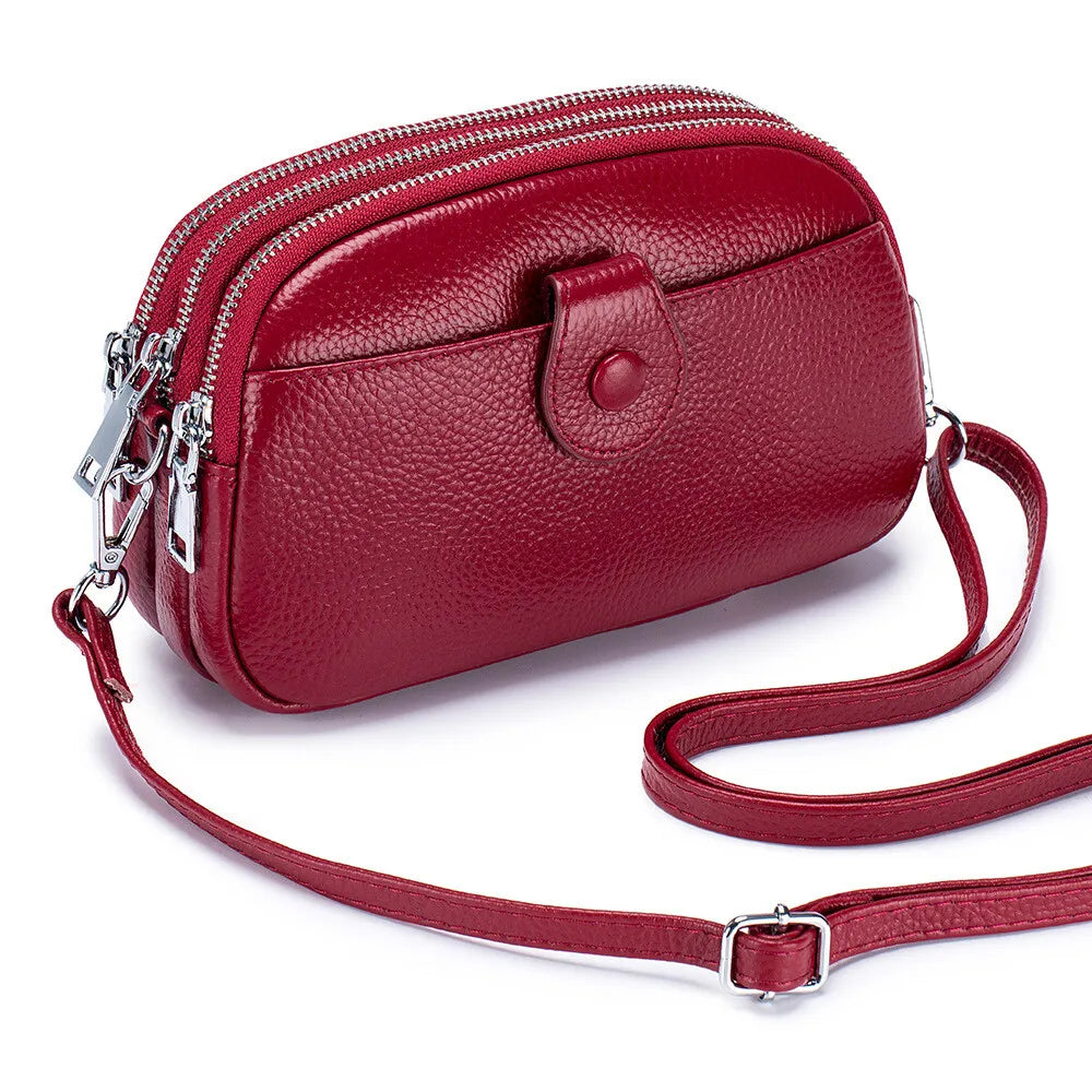 NONECN Women's Crossbody Bag PU Leather Wallet Zipper
