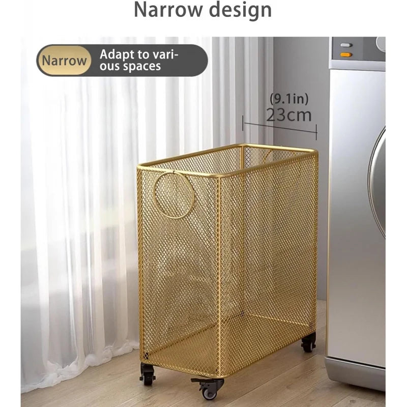 Rolling Laundry Basket on Wheels for Home Organization
