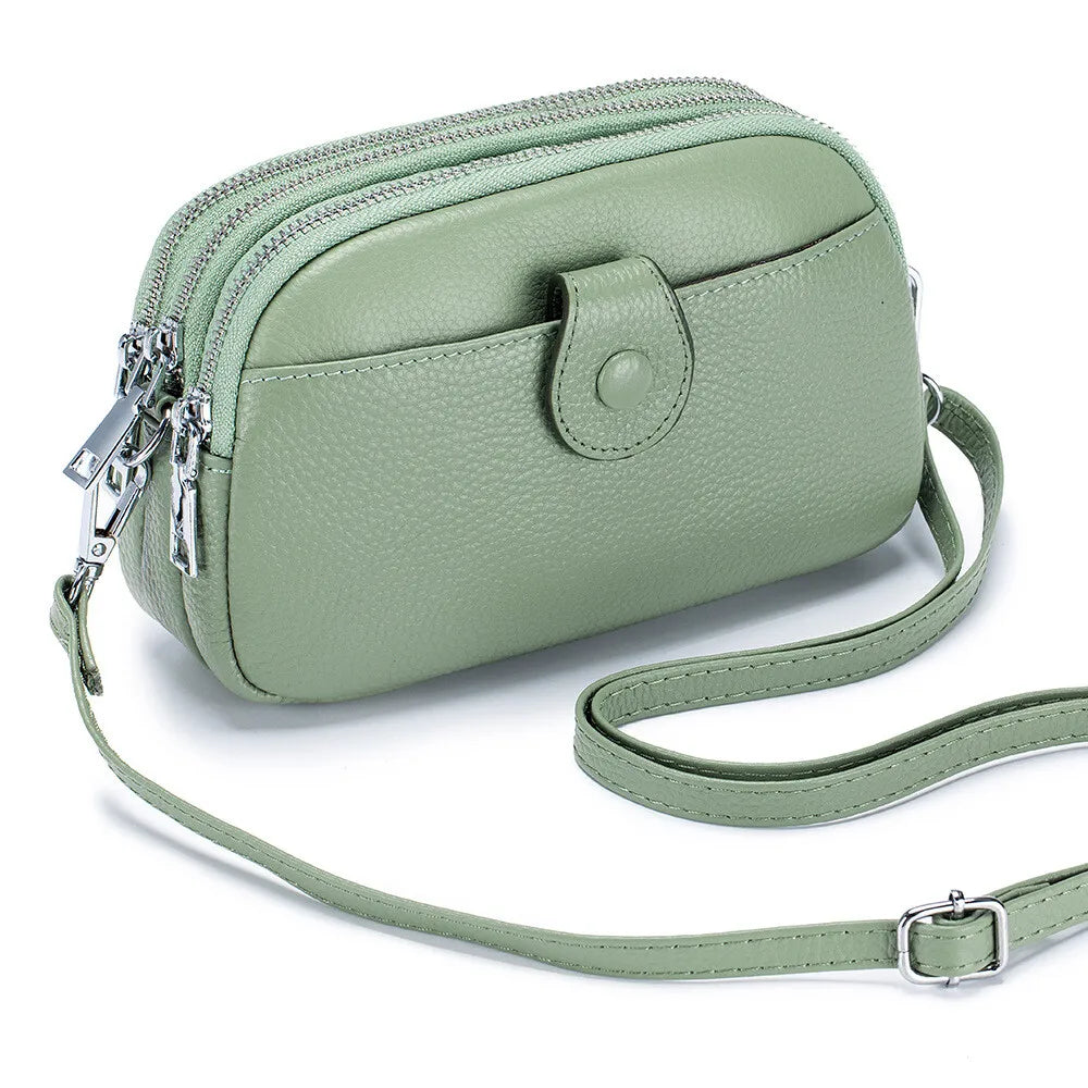 NONECN Women's Crossbody Bag PU Leather Wallet Zipper