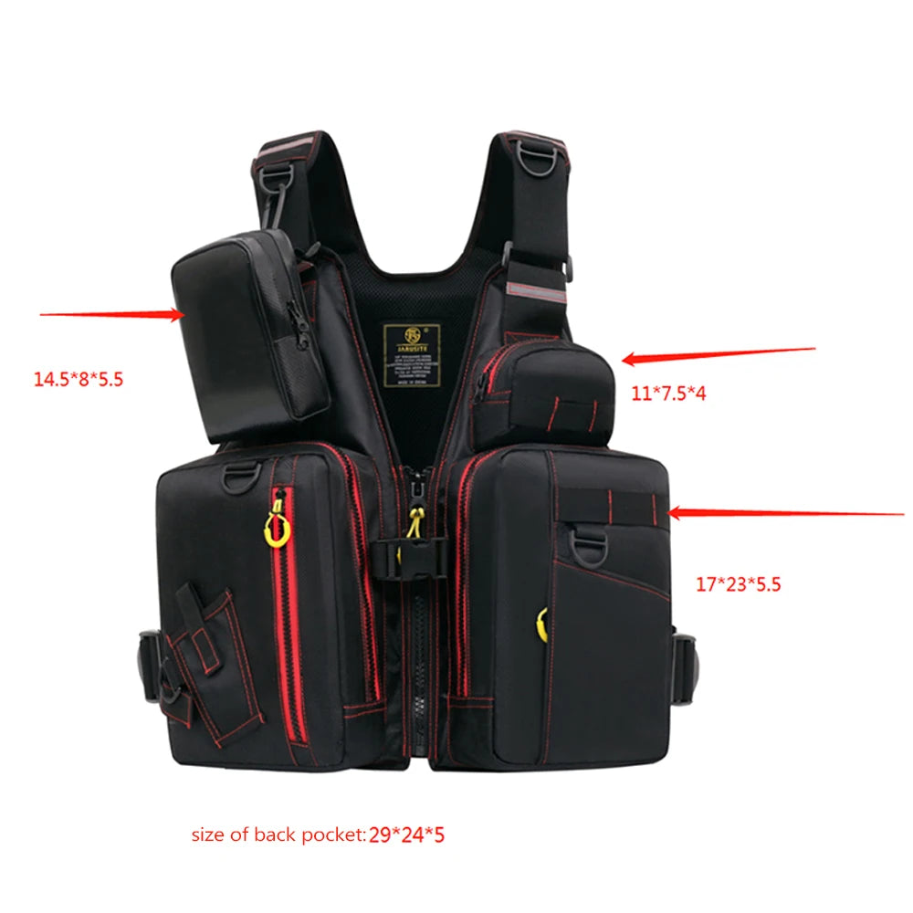 NONECN Outdoor Fishing Life Jacket Vest With Pockets For Safety