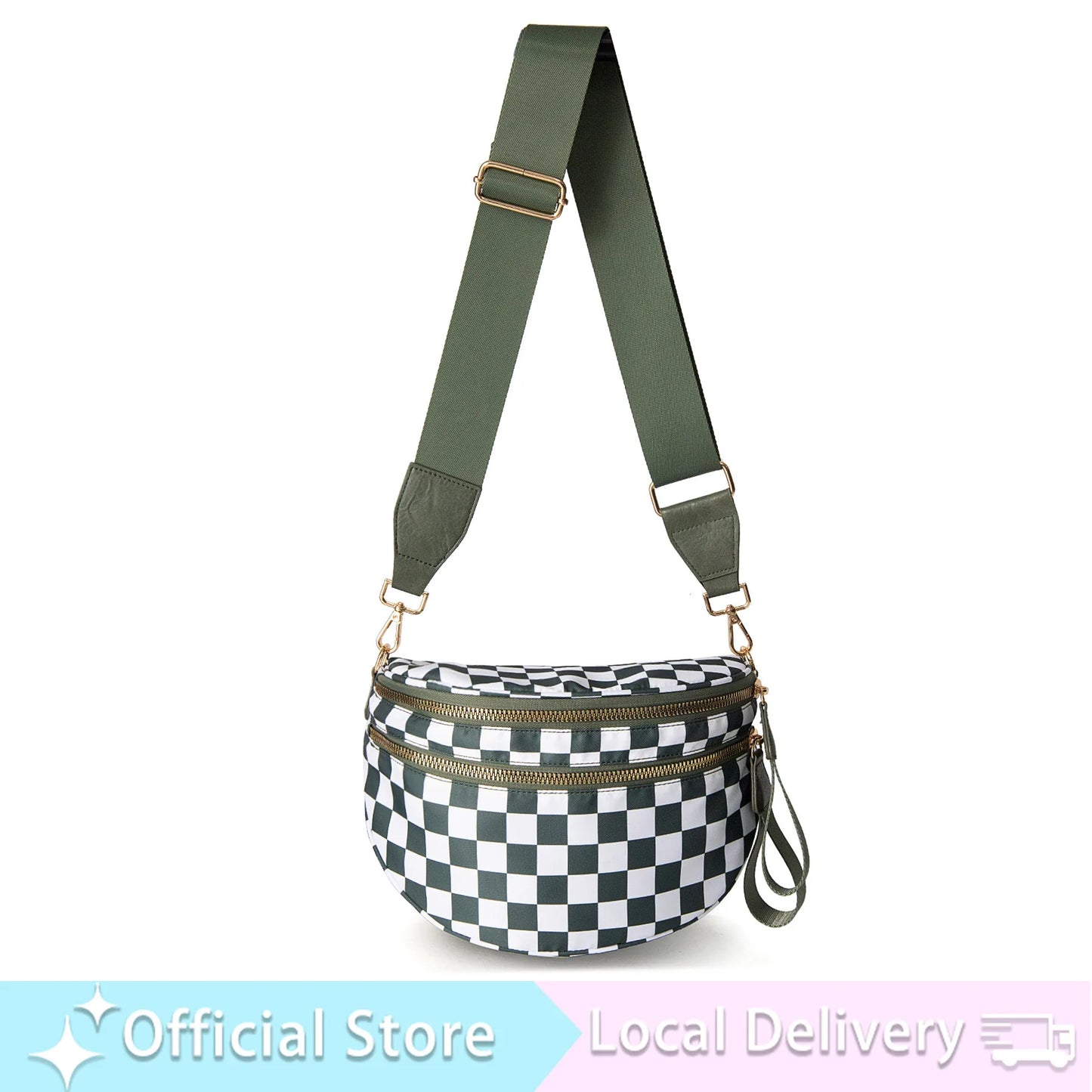 DOYOGICN Nylon Bum Bag Fanny Pack Iris Design