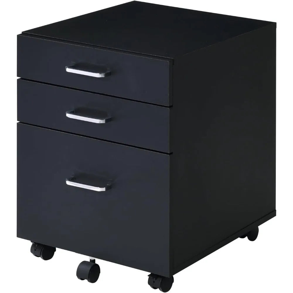 3-Drawer File Cabinet With Wheels for Home Office Storage