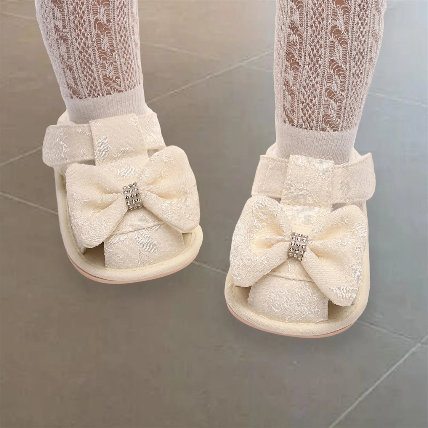 Cute Baby Sandals With Bow Detail Non-Slip Sole