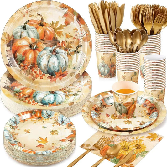 Hign-concerned Thanksgiving Maple Leaf Dinnerware Set 350