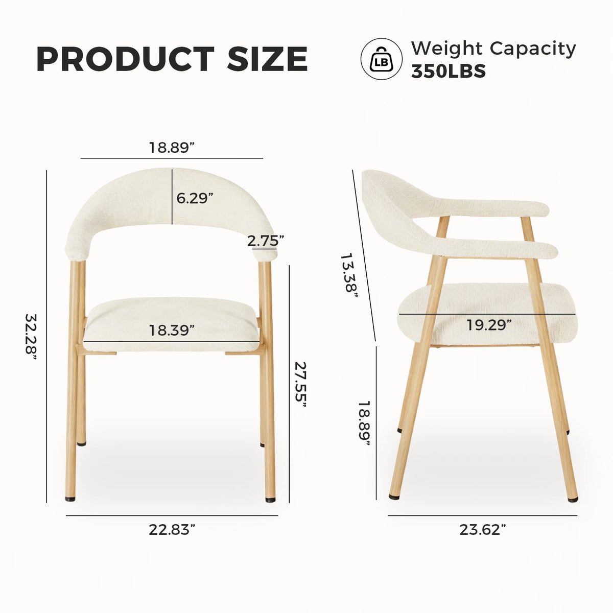 MCQ Ergonomic Office Chair Set With Curved Fabric Backrest