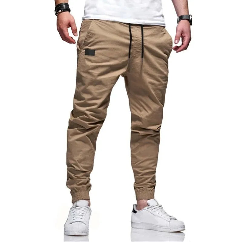 Men's Casual Jogger Pants With Cargo Pockets And Slim Fit
