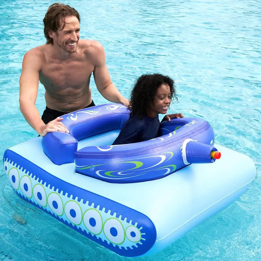 Inflatable Tank Pool Float With Water Gun