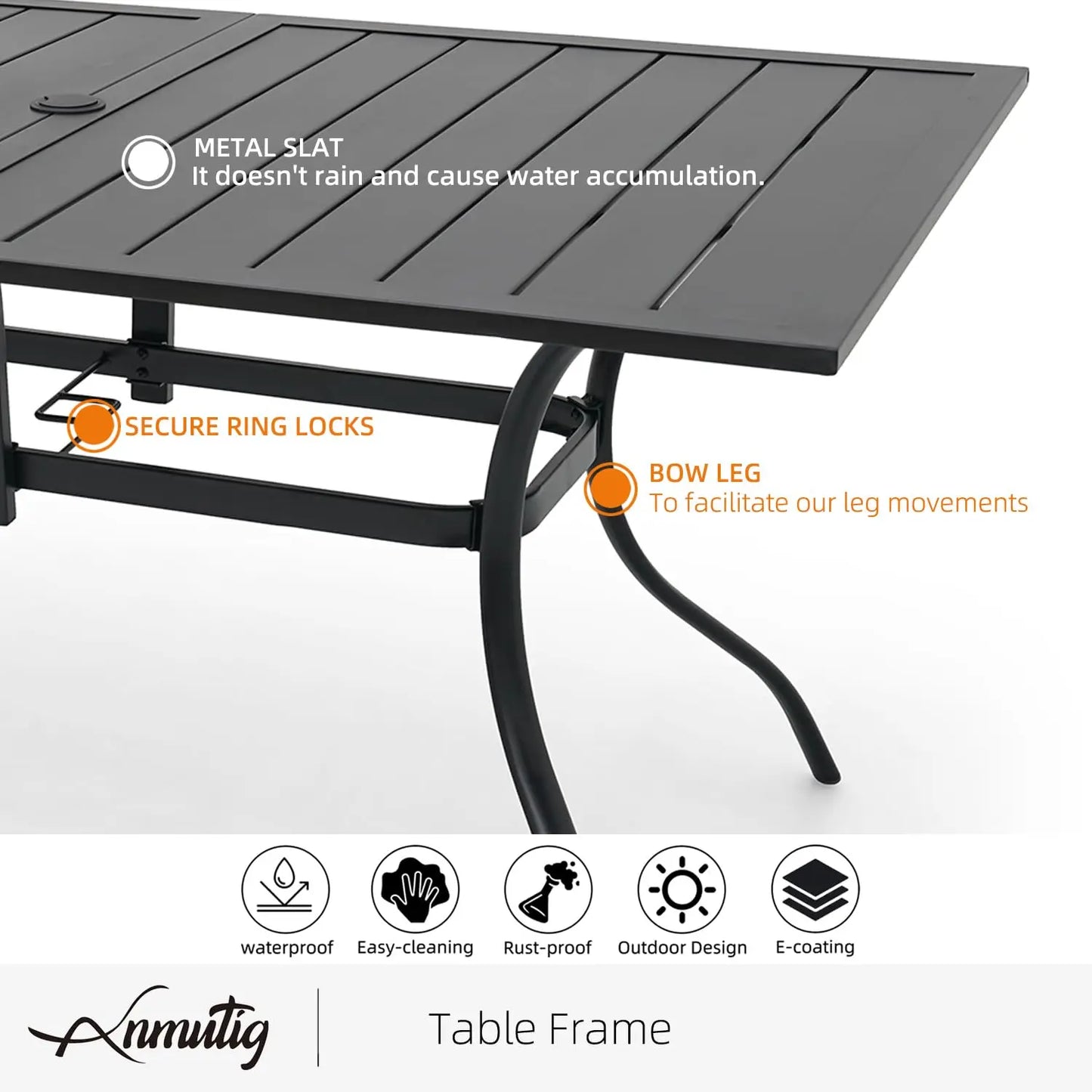7 Piece Outdoor Patio Dining Set With 6 Stacking Chairs Rectangular Table
