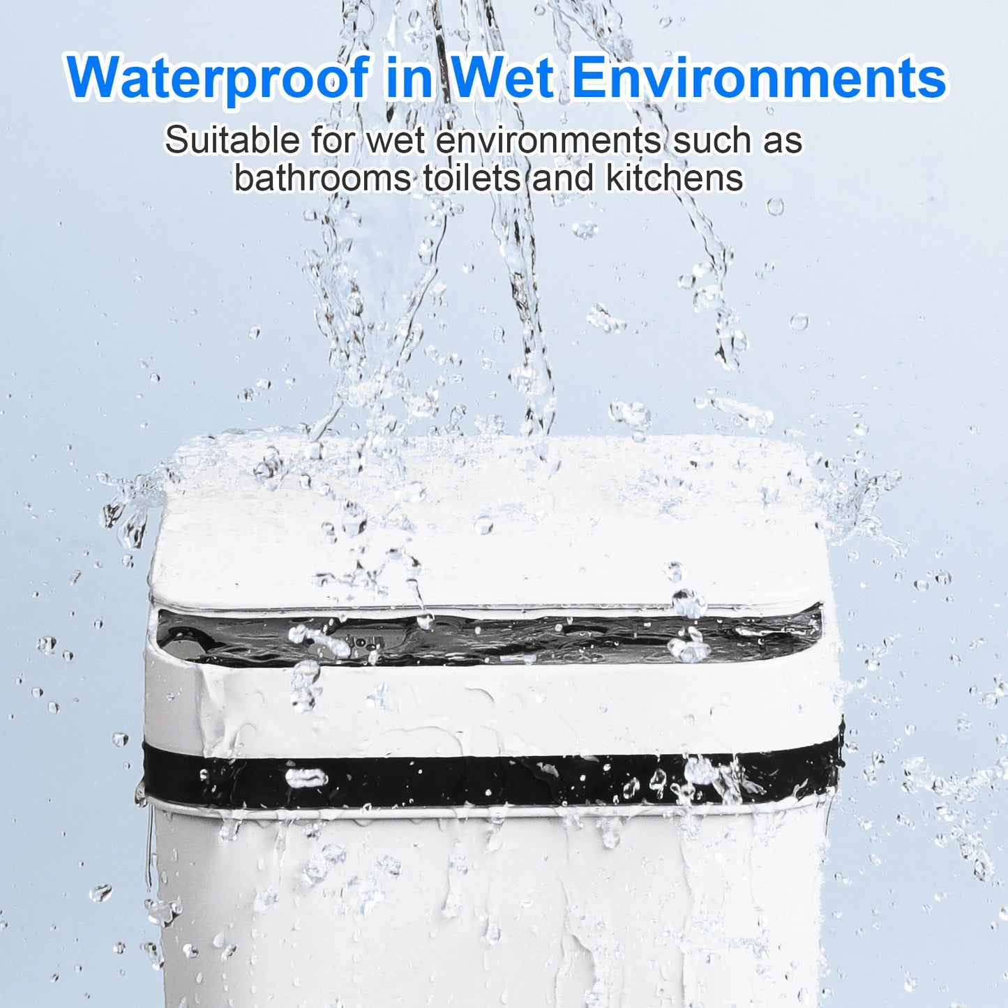 Dual Compartment Automatic Touchless Trash Can With Sensor Lid For Bathroom Bedroom Kitchen