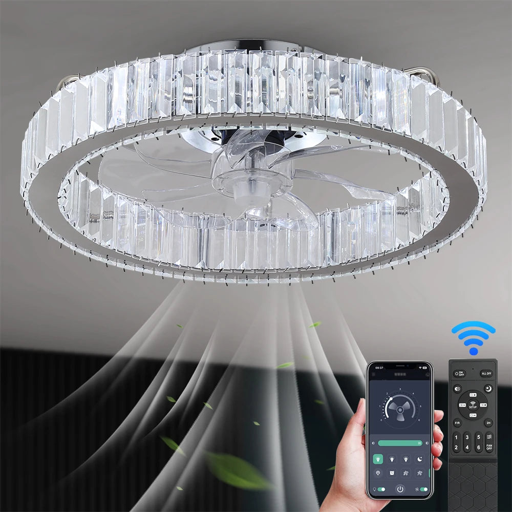 VETRULUS Led Ceiling Fan Lamp With Remote Control