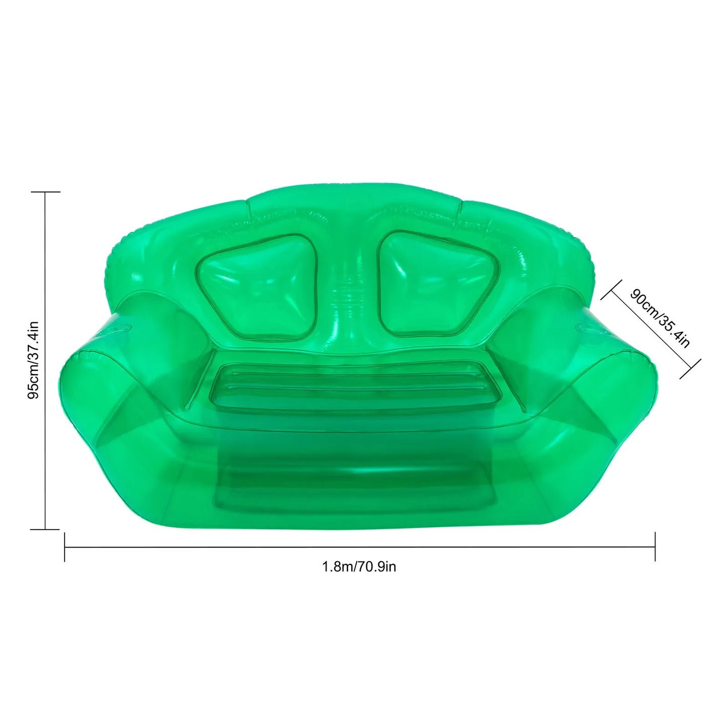 Bymaocar Inflatable Sofa Seat PVC Outdoor Lounge 3-Valve