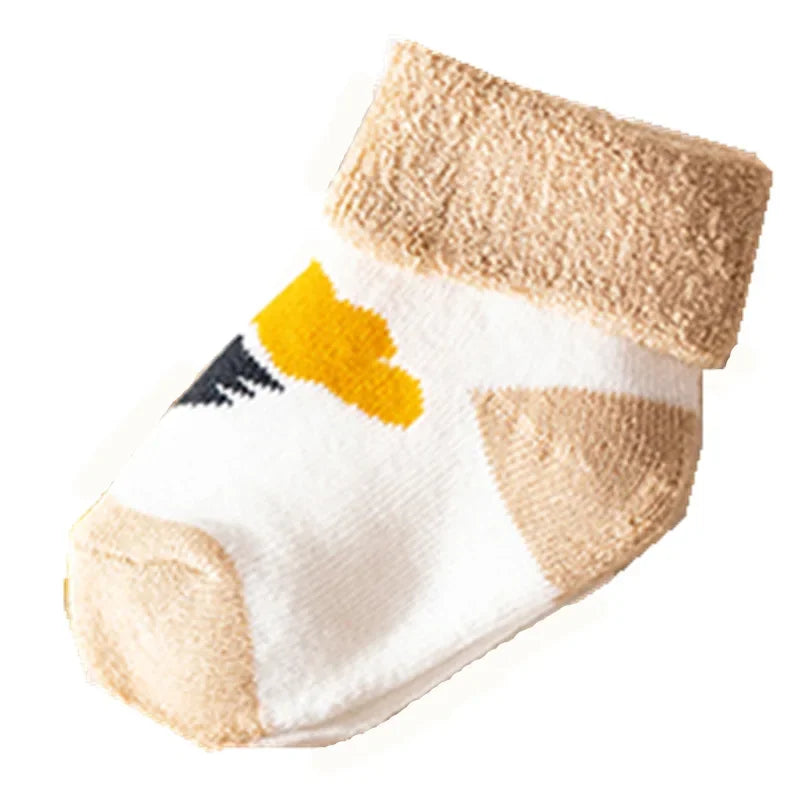 Sonkpuel Warm Cartoon Baby Socks 5 Pairs For Infants Toddlers