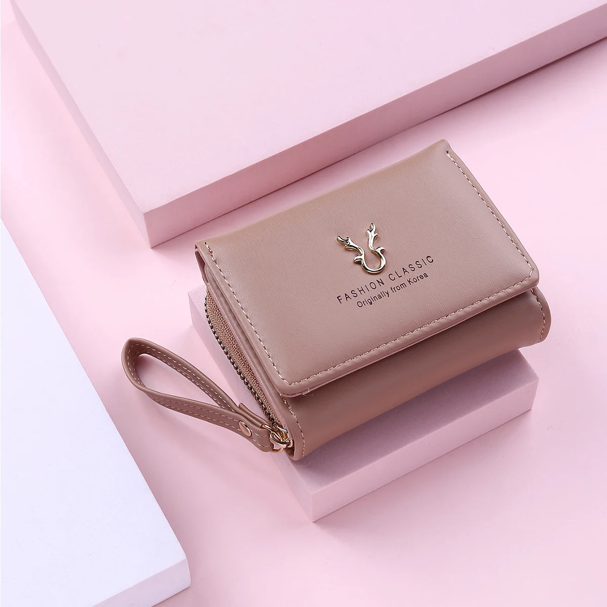 PU Leather Card Holder Wallet For Women With Coin Pocket