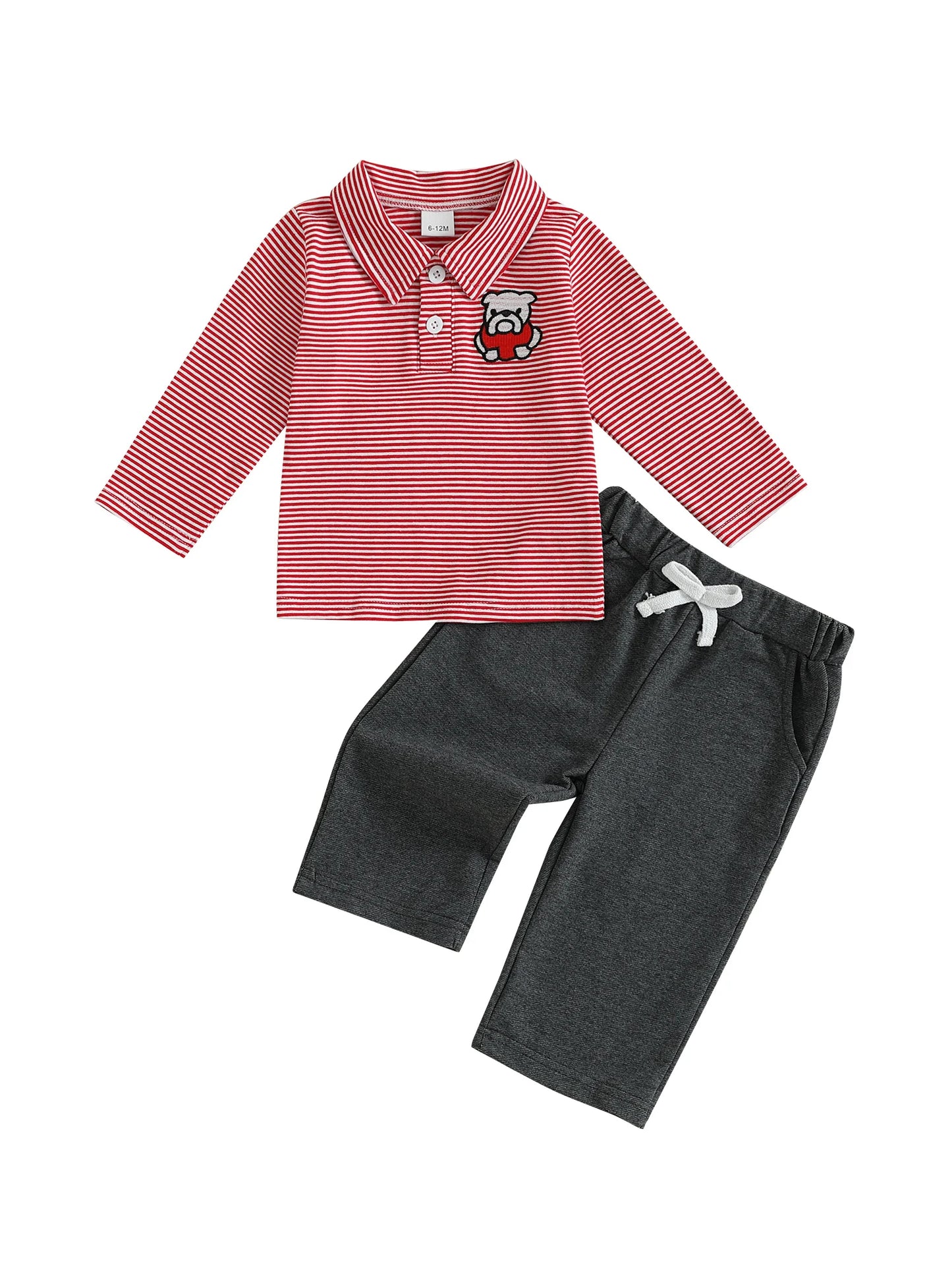 Baby Boy Autumn 2 Piece Knit Top And Elastic Pants