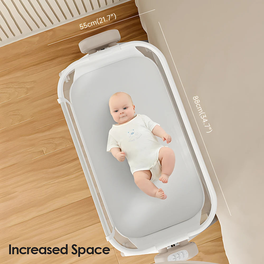 Steanny Automatic Rocking Bassinet For Newborn Bedside Sleeper With Music