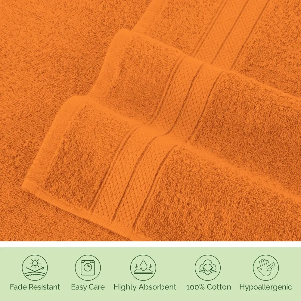 Turkish Cotton 6 Piece Towel Set Bath and Hand Towels