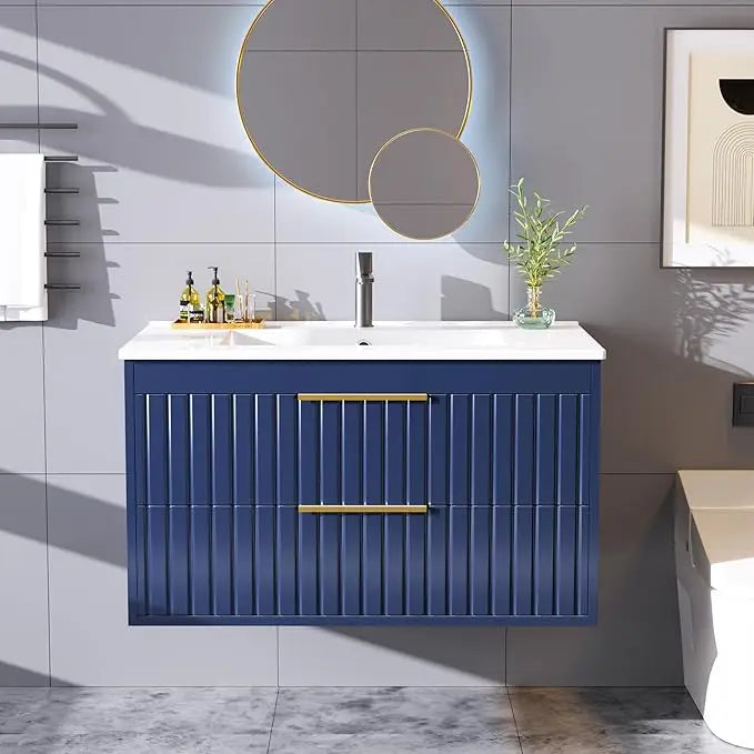 Guangbai Modern Floating Bathroom Vanity With Sink