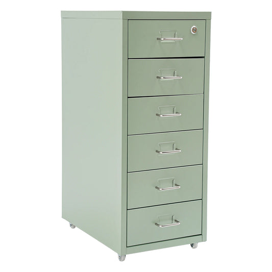 Drawer Lockable Rolling Metal File Cabinet Six Drawer Home Office