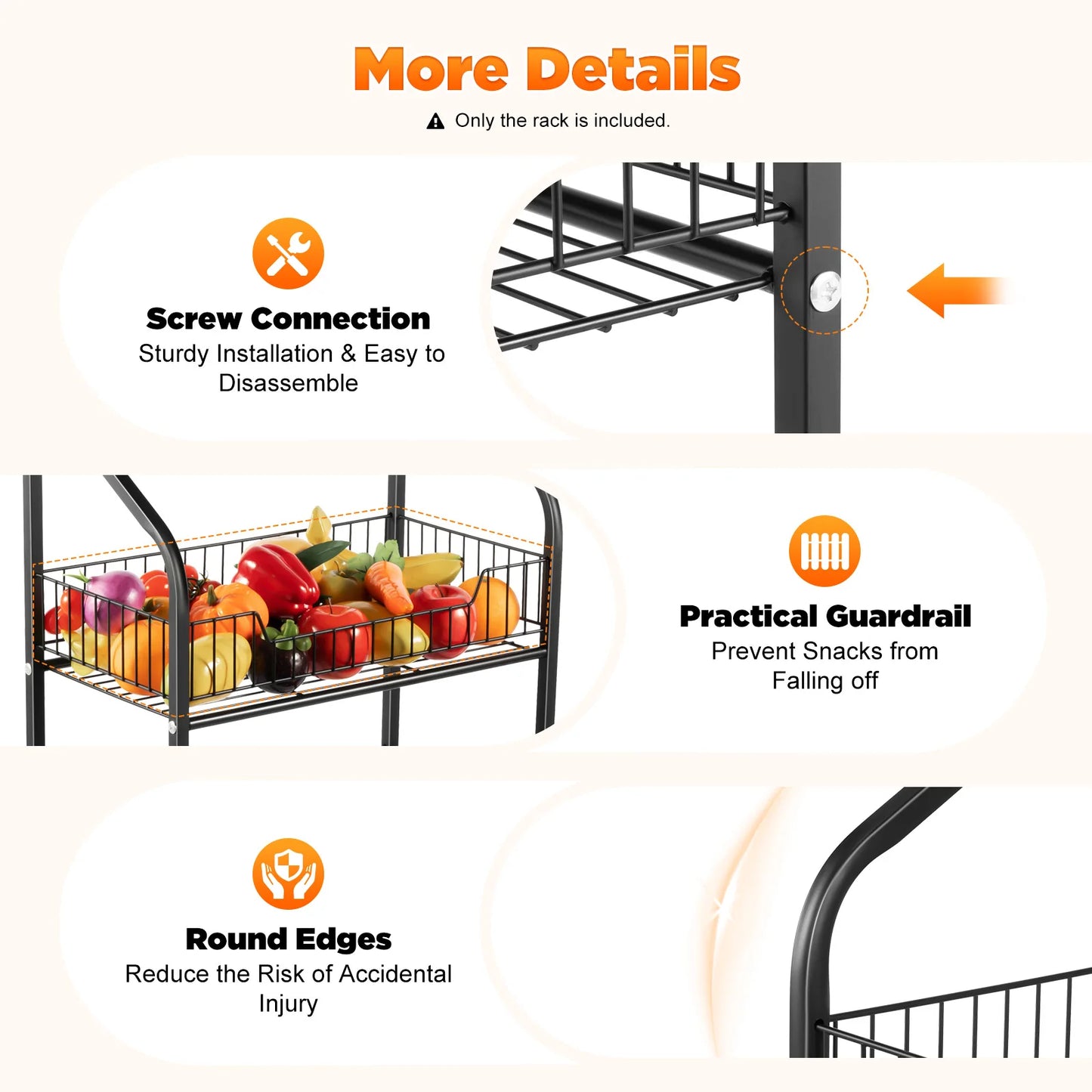 Bymaocar 4 Tier Rolling Display Rack With Wheels For Retail Store