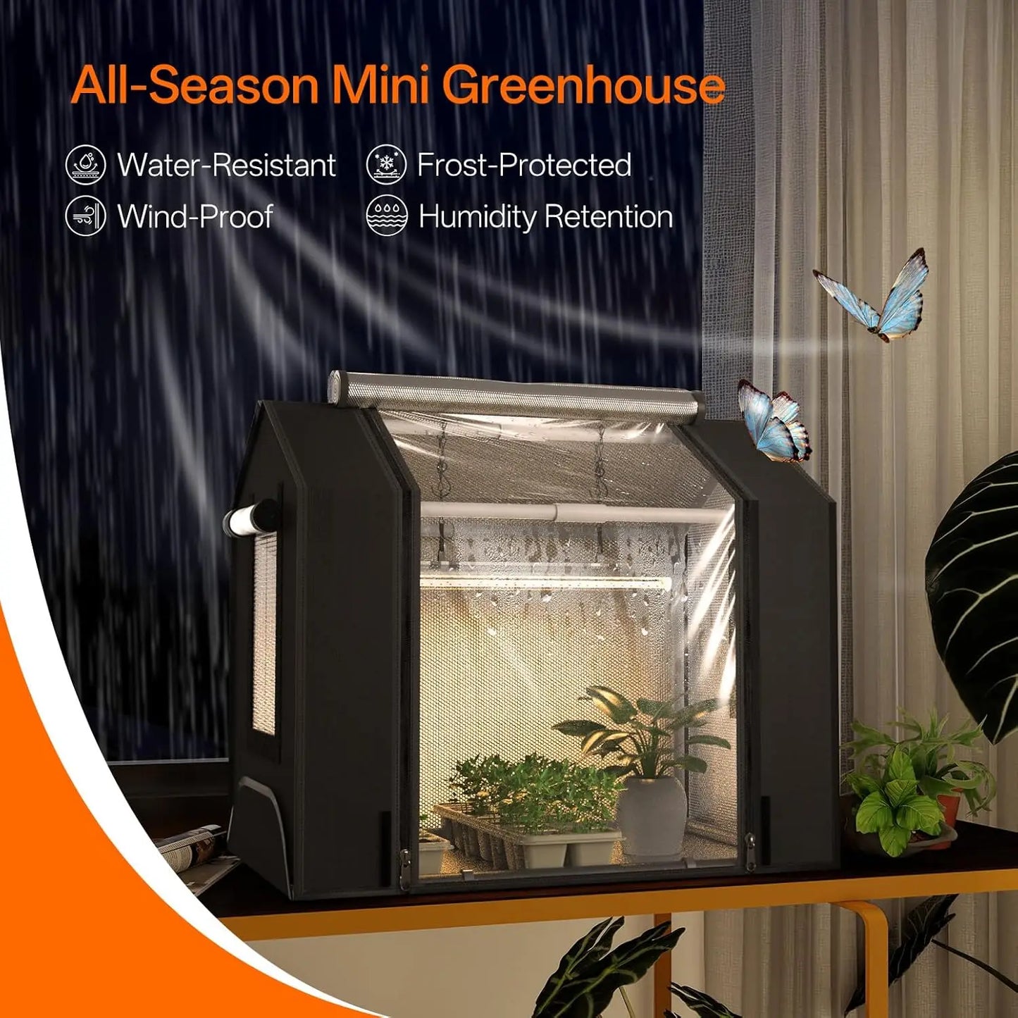 Indoor Greenhouse With Grow Light Mini Grow Tent Seed Starting
