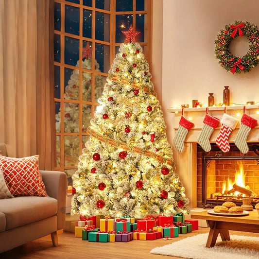 Electronic Prelit Christmas Tree With 450 Warm White Lights