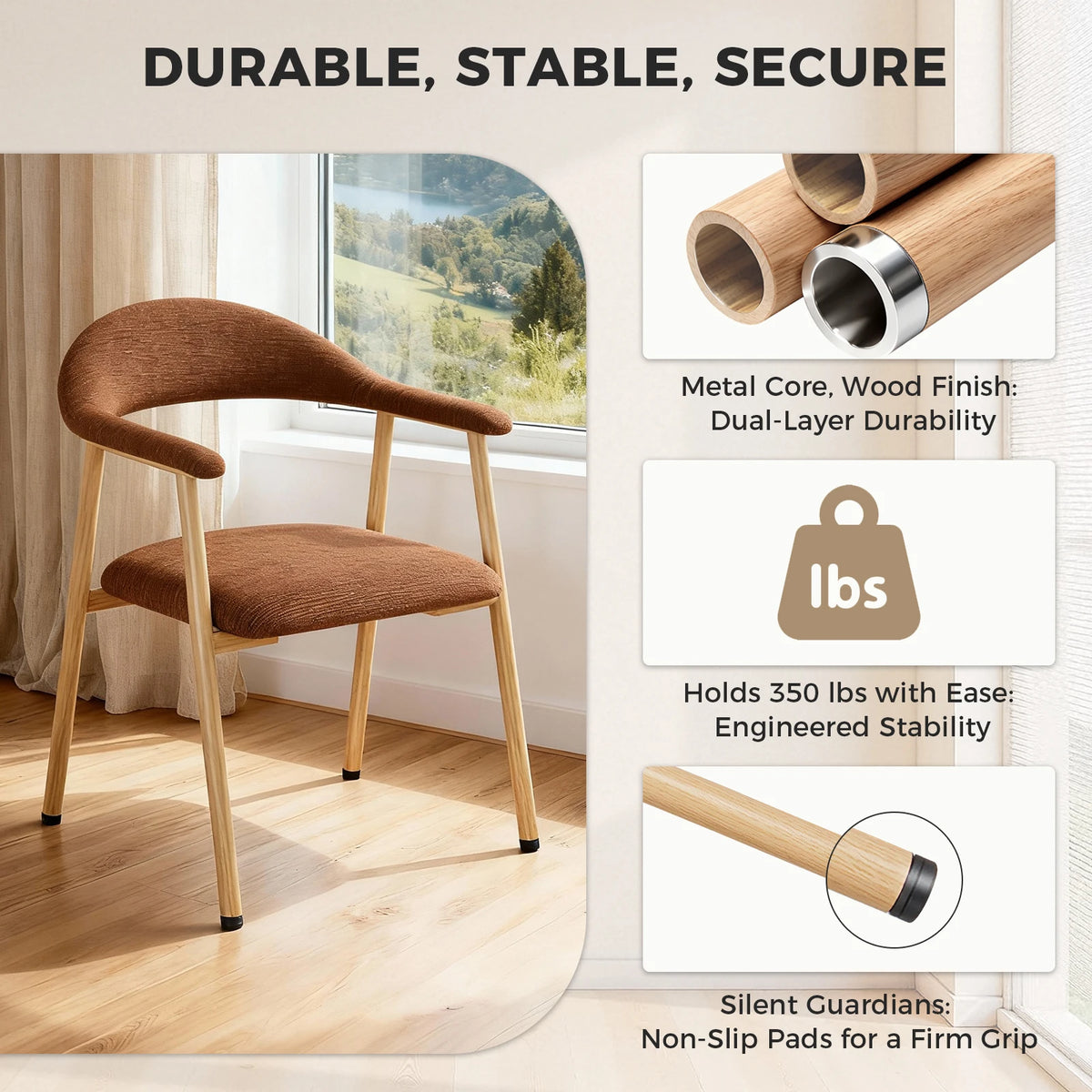 MCQ Ergonomic Office Chair Set With Curved Fabric Backrest