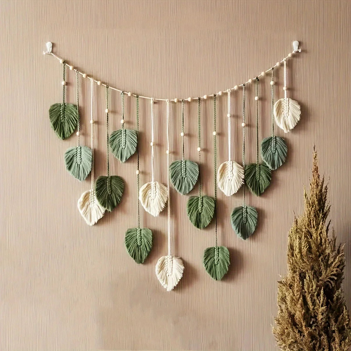 Modern Woven Wall Decor Bohemian Style Feathers Gift