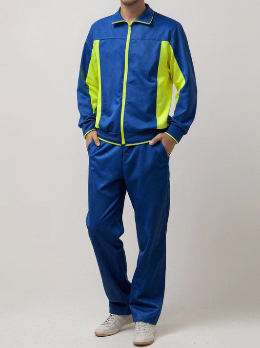 Men's 2 Piece Tracksuit Set With Long Sleeve Sweatshirt