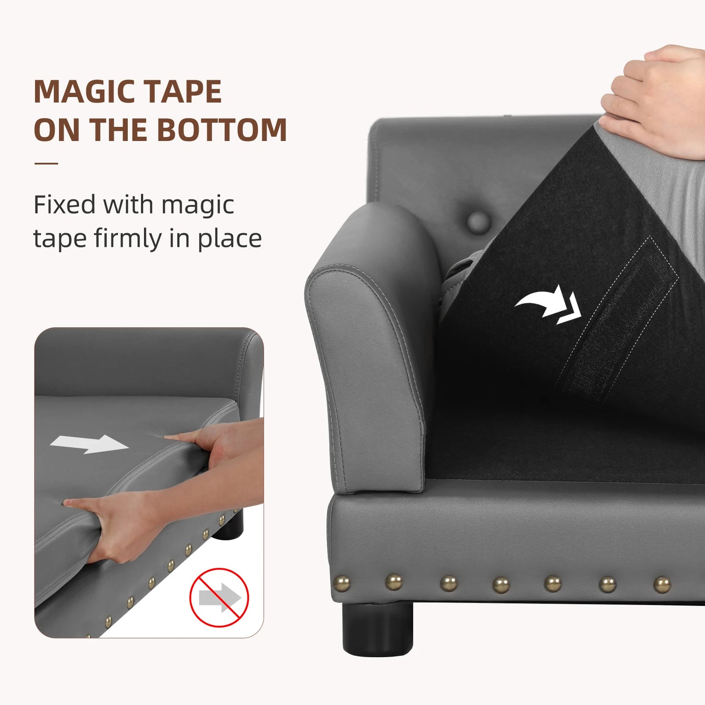 BINGOPAWCN Elevated Dog Bed Microfiber Leather Cover