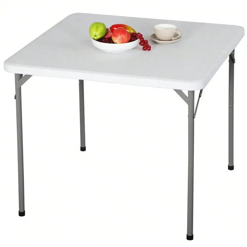 Fold In Half Card Table For Outdoor Indoor Use Lightweight