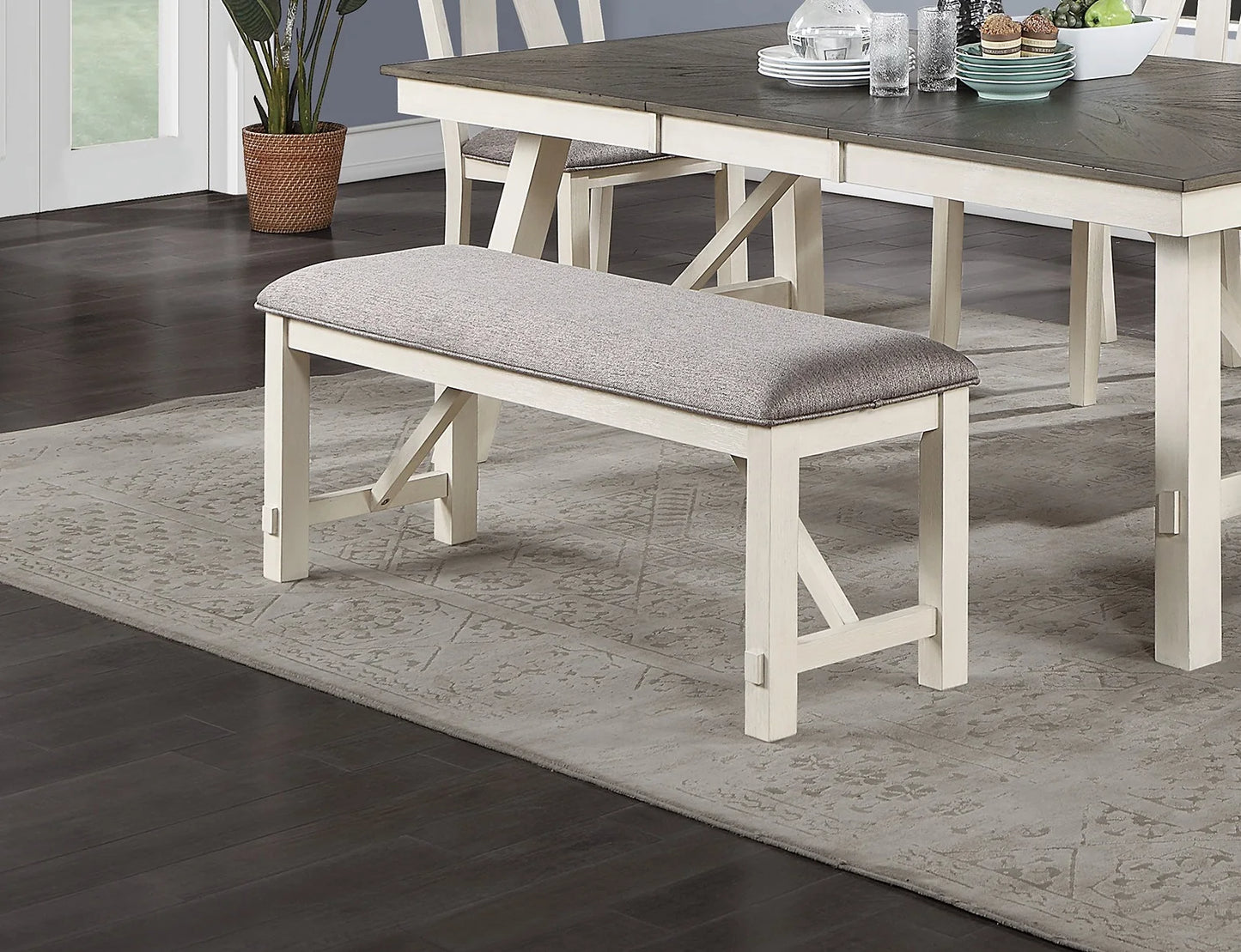Dining Room 6-Piece Dining Set Table With Leaf And Chairs