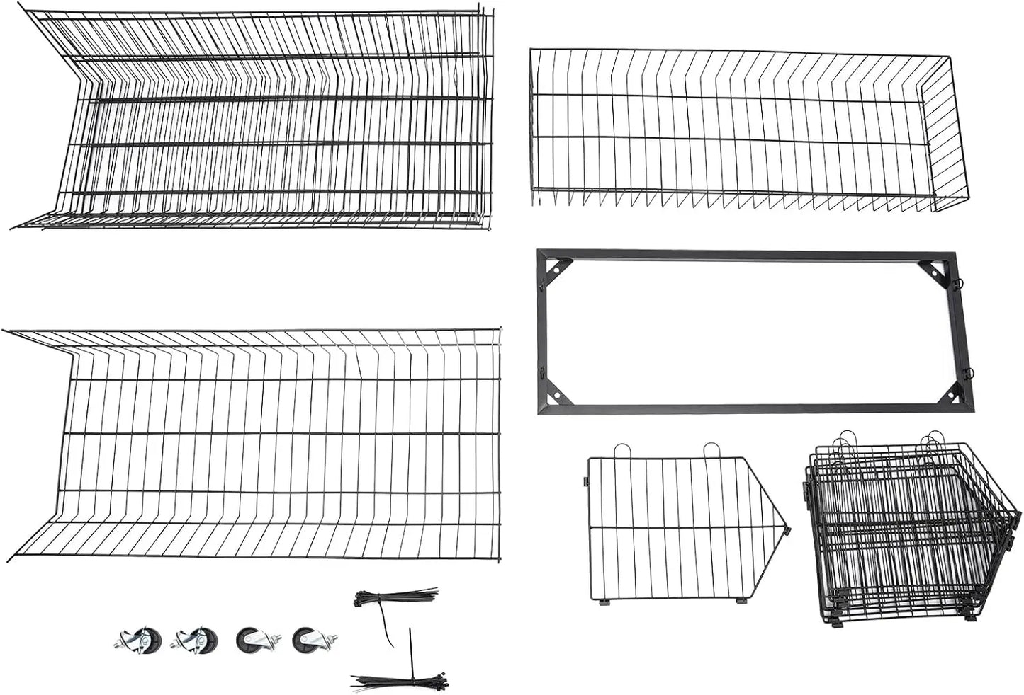 5-Tier Wire Metal Mobile Storage Shelf For Home And Market