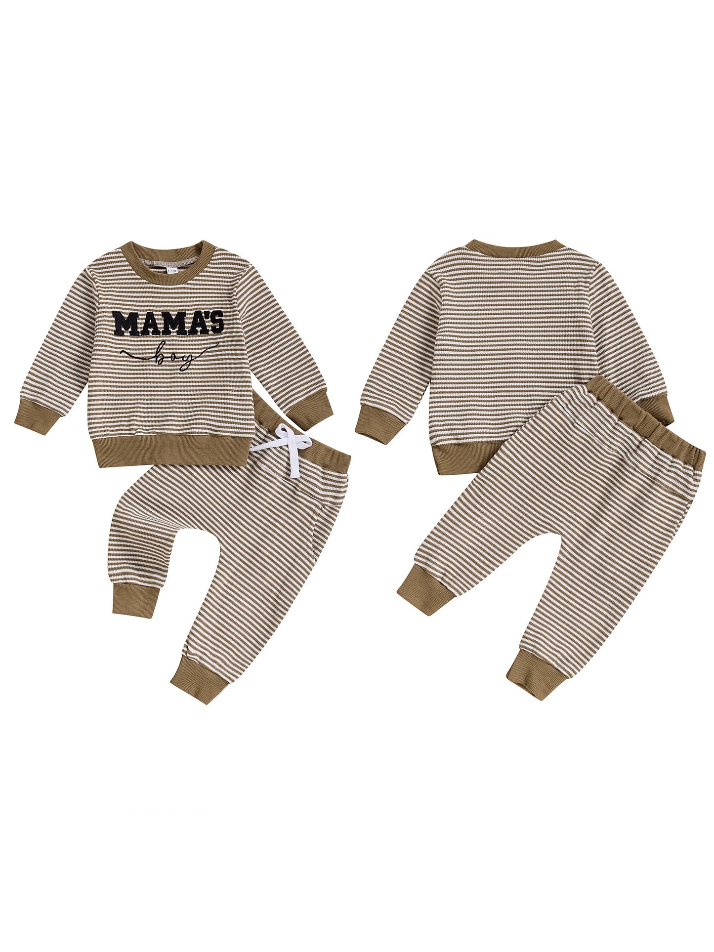 Infant Boy Autumn Two Piece Set Striped Top And Pants